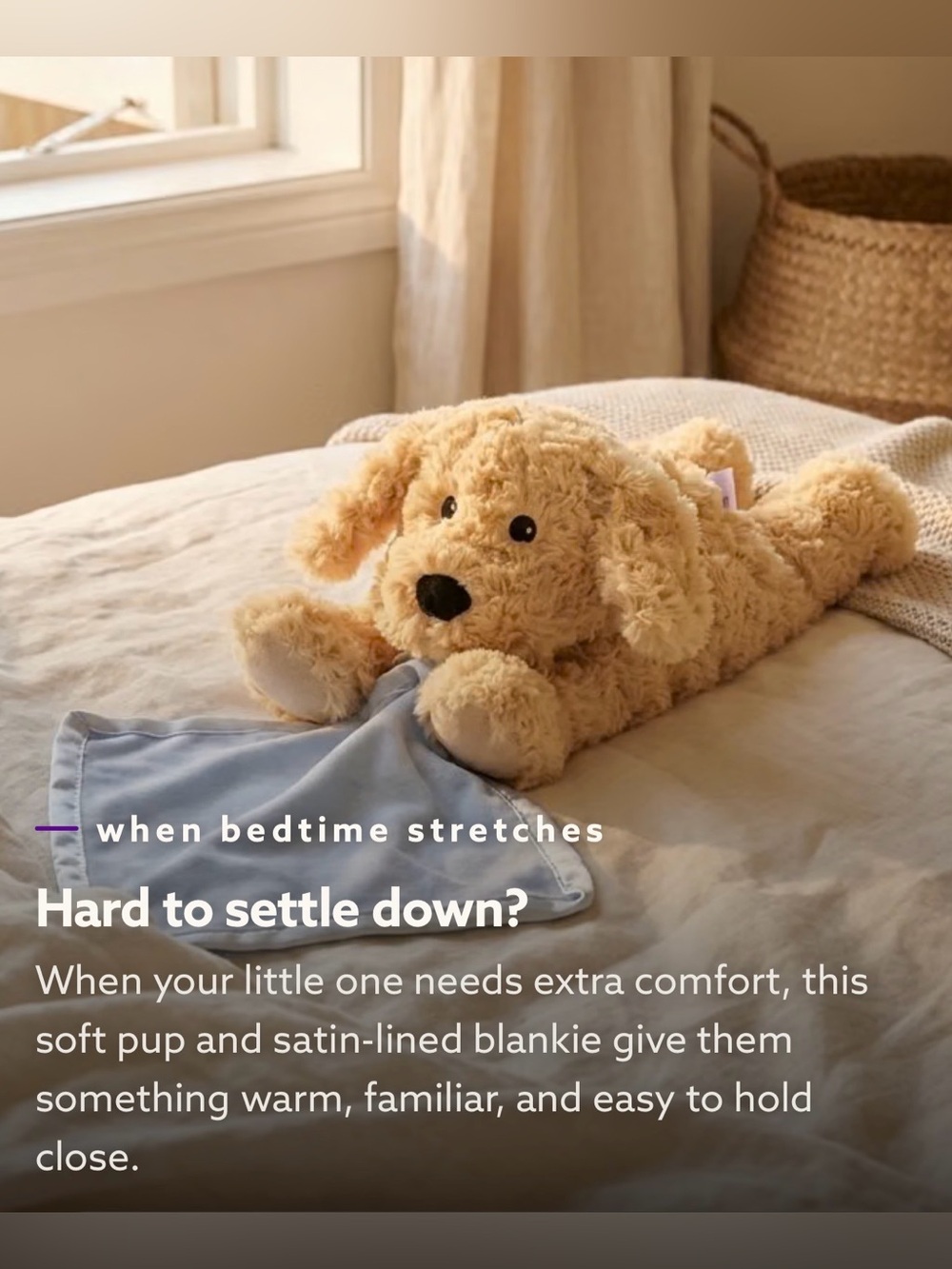 Warmies Golden Dog Security Blanket - NEW